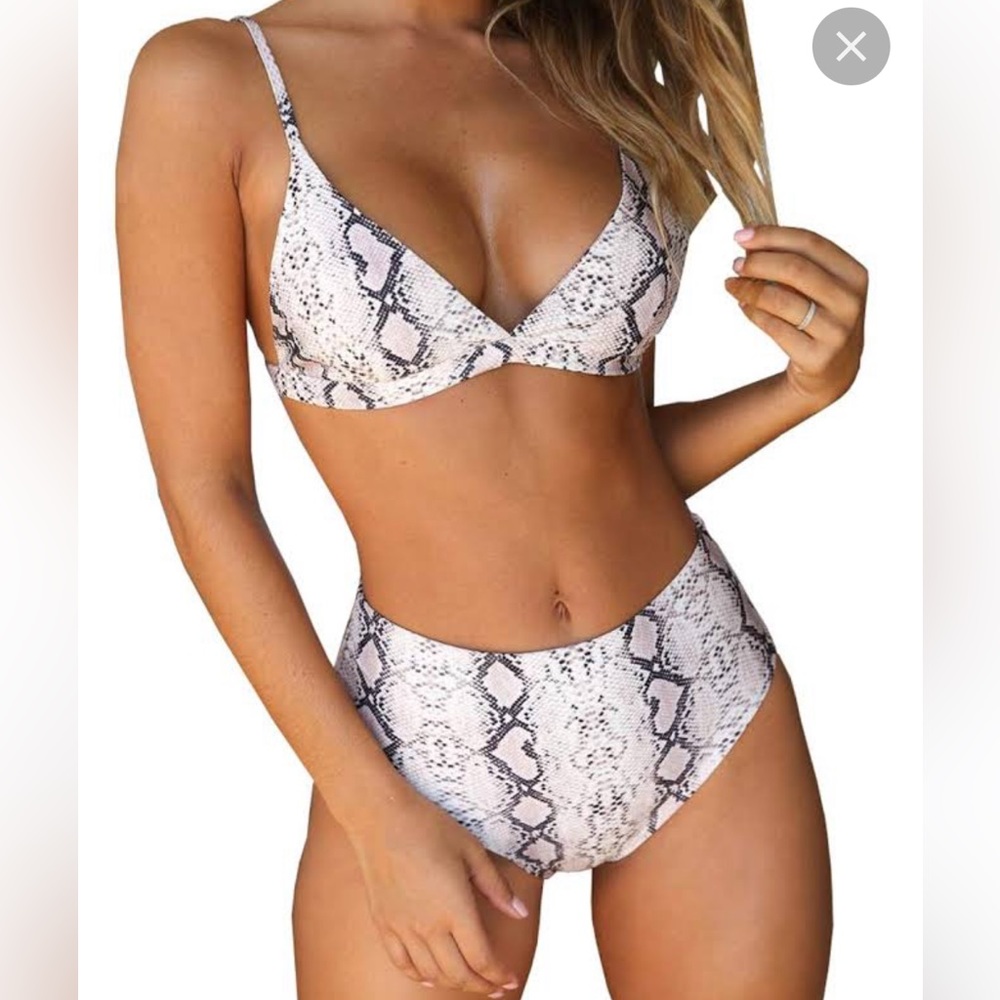 Snake Print Bikini Set